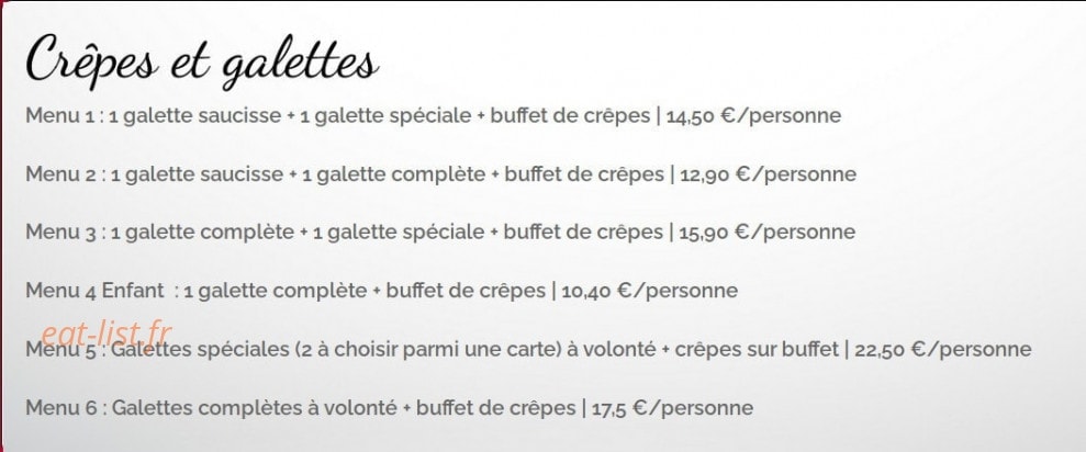 Aux saveurs d'elodie — carte page 2