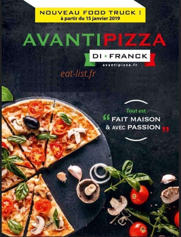 Avanti pizza — carte page 1