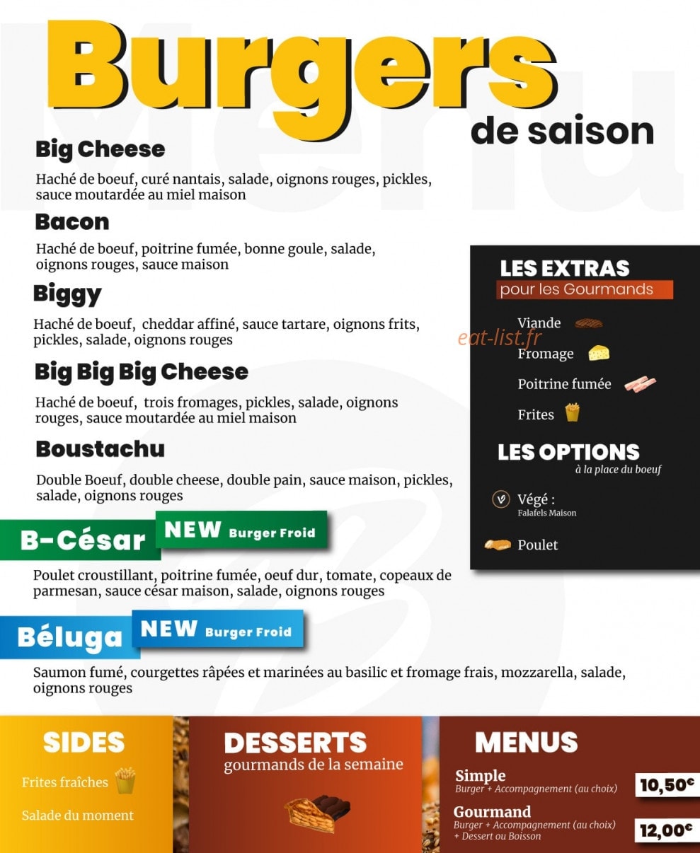 B.Gourmet — carte page 1