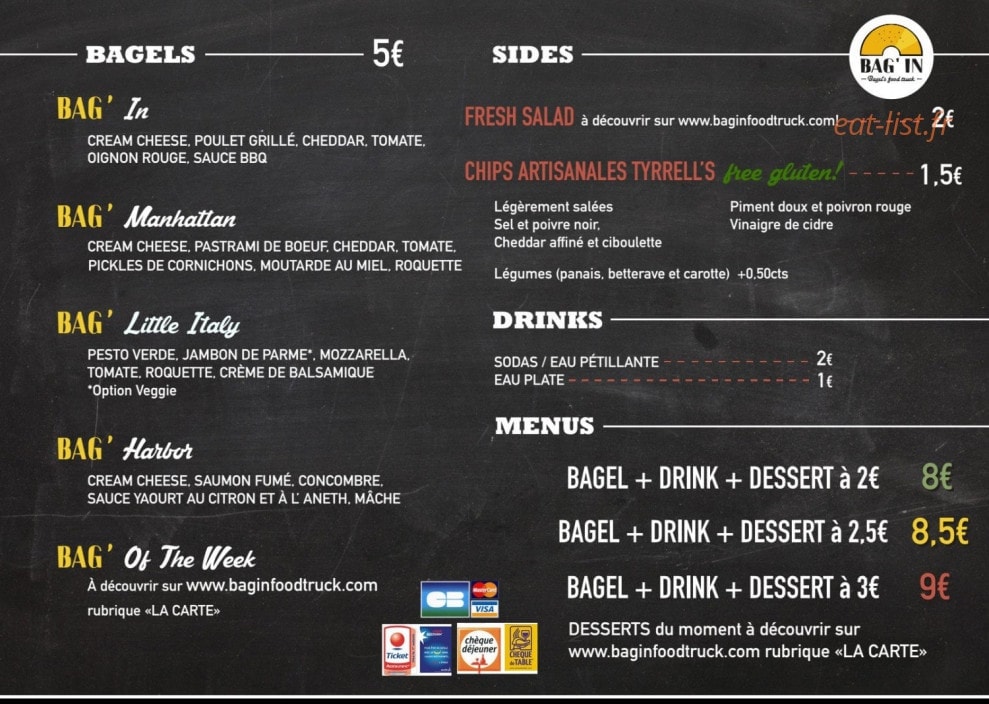 Bag' In — carte page 1