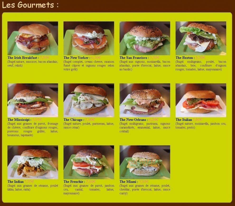 Bagel Story — carte page 1