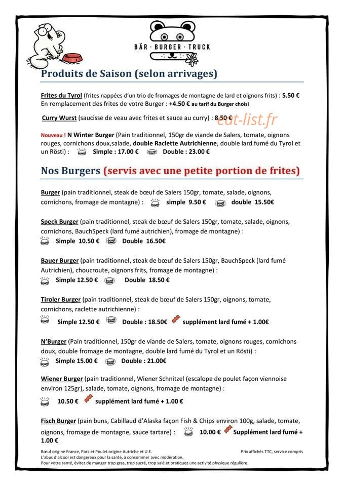 Bär Burger Truck — carte page 1