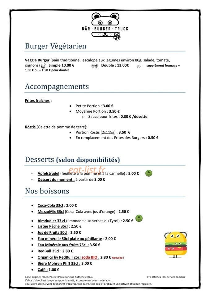 Bär Burger Truck — carte page 2