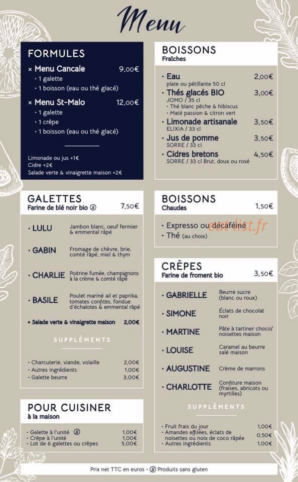 Basilic & Beurre salé — carte page 1