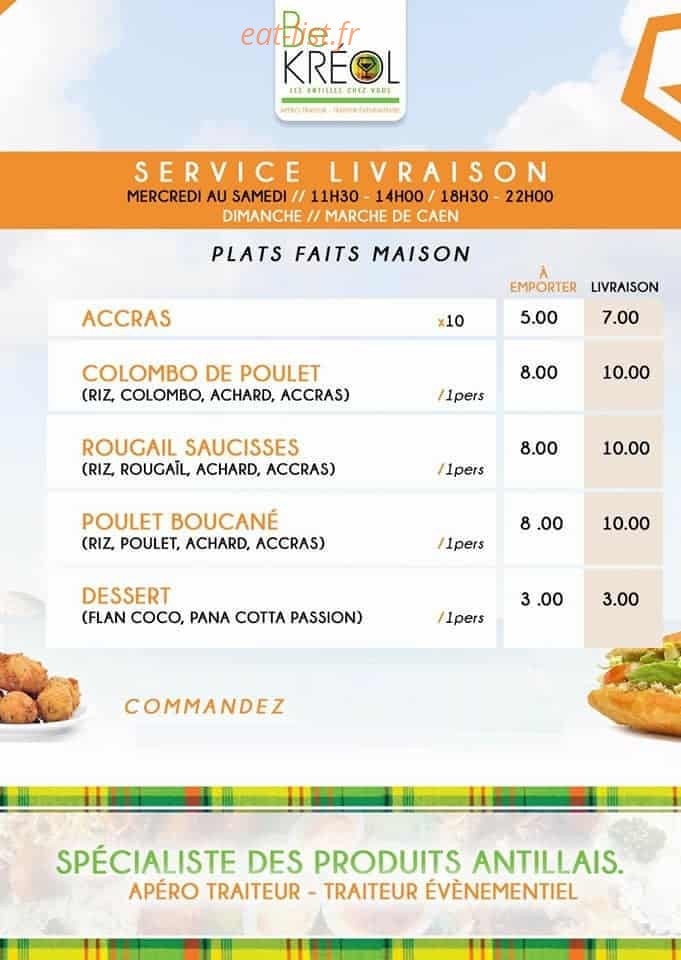 Be Kréol — carte page 1