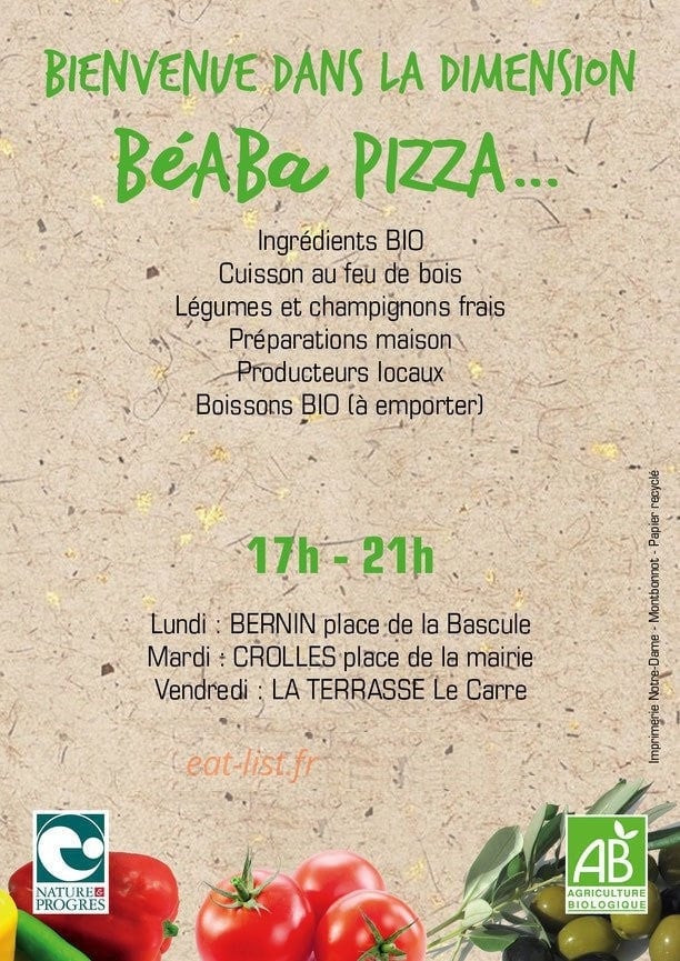 BéABa pizza — carte page 3