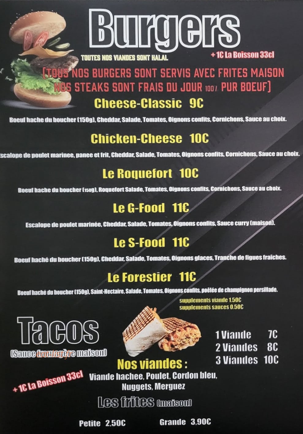 Beauty-Food — carte page 1