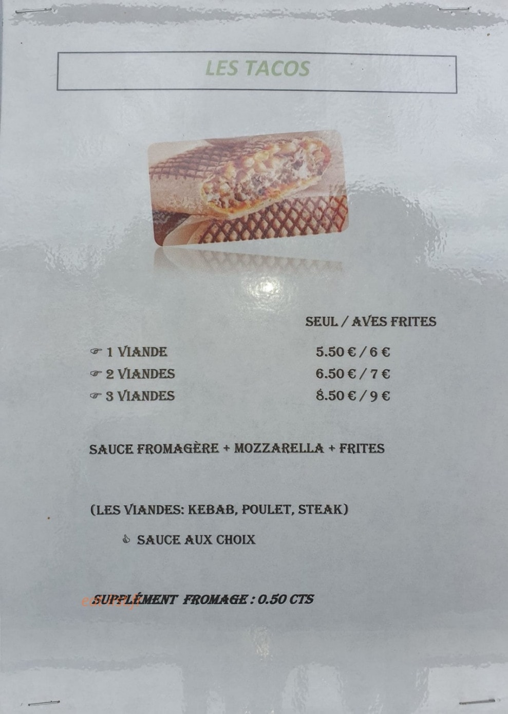 Bella Kebab — carte page 2