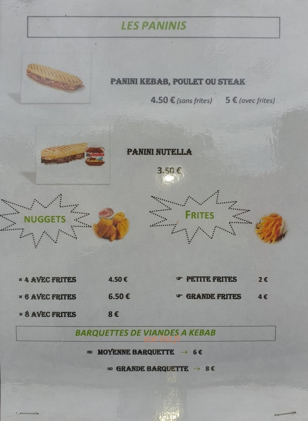 Bella Kebab — carte page 4