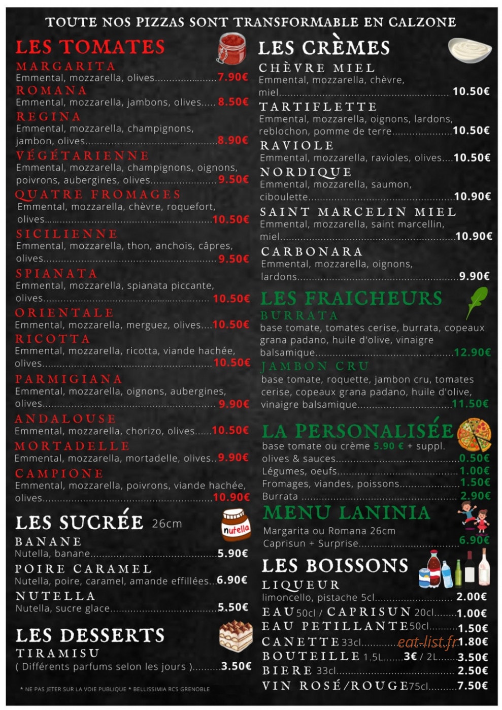 BellissiMia — carte page 2