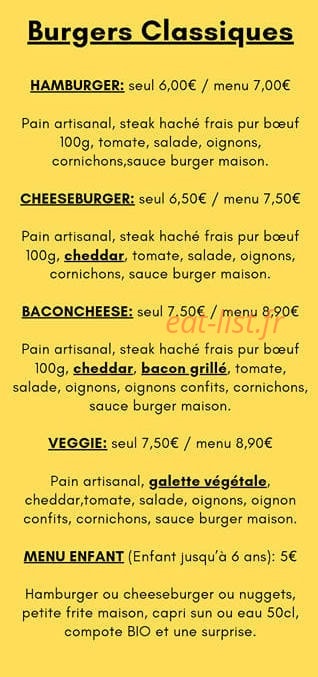 Ben's burger — carte page 2