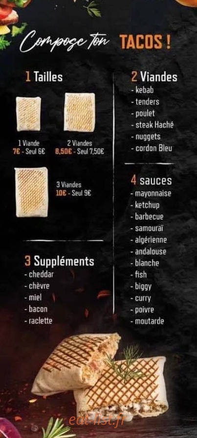 Benga burger — carte page 3