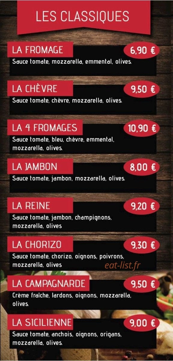 Bertrand Pizza — carte page 2