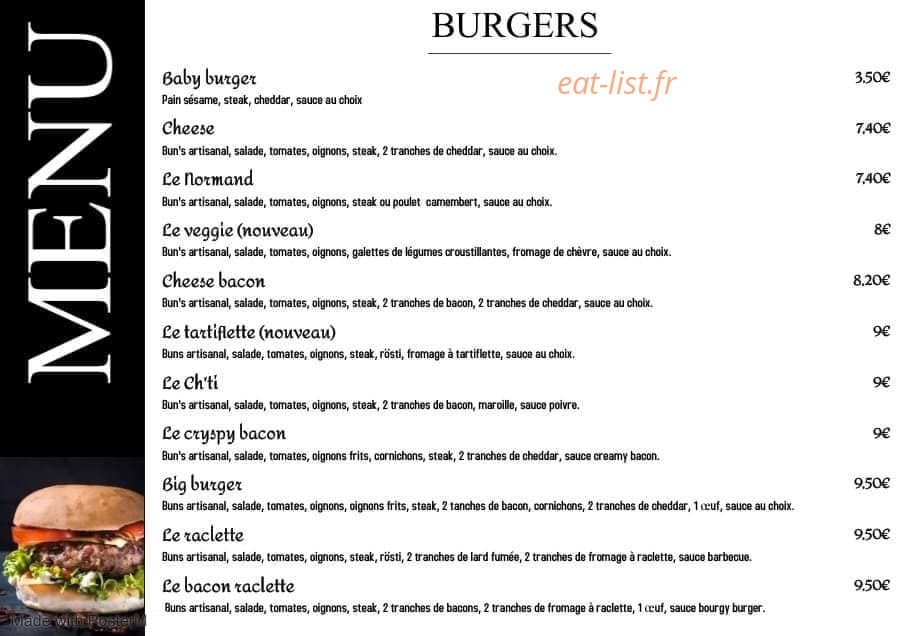 Big burgers — carte page 1