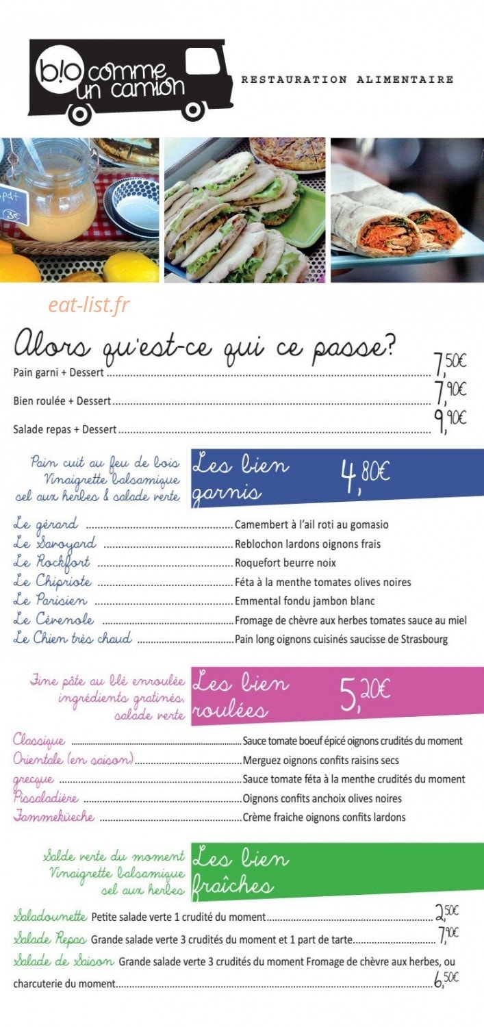 Bio comme un camion — carte page 1