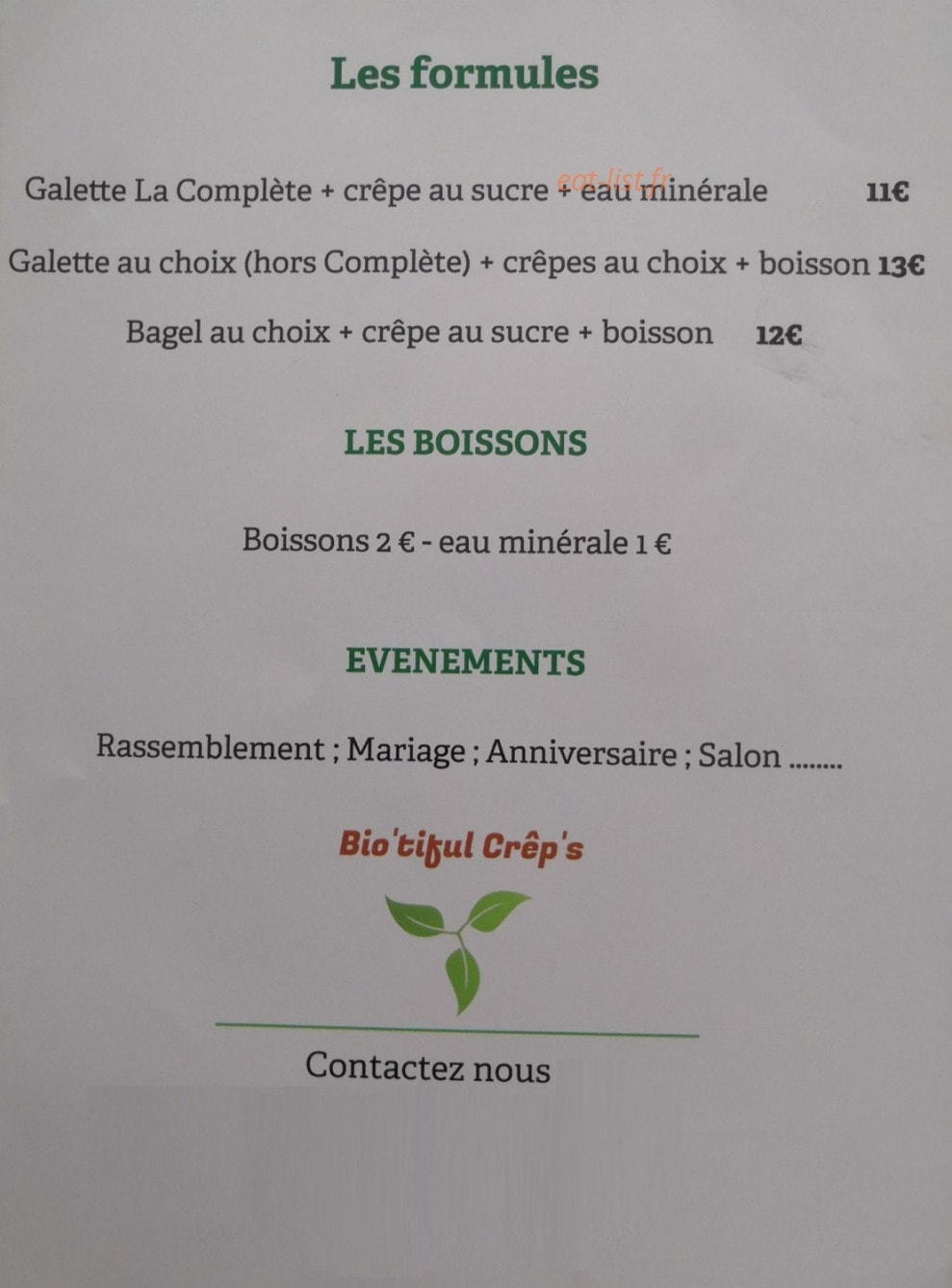 Bio'tiful Crêp's — carte page 3
