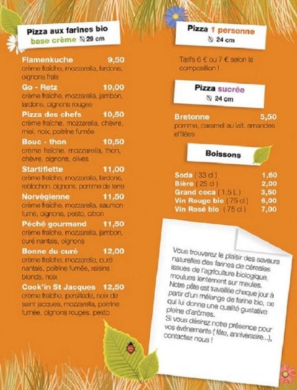 Carte et menu de Biomen truck pizzas à Machecoul — les pizzas suite