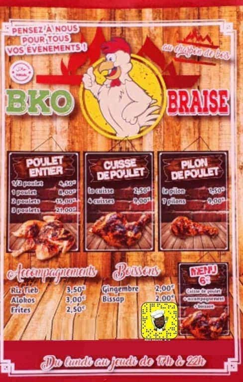Bko Braisé — carte page 1