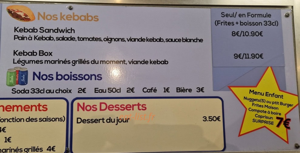 Bla bla Burgers — carte page 5