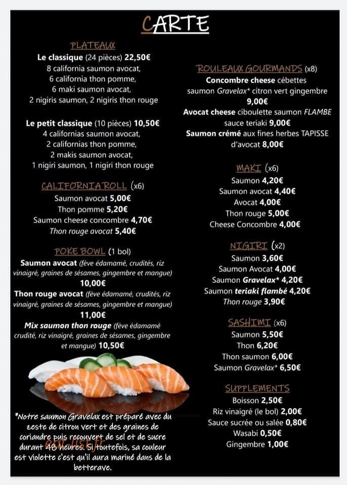 Black Box Sushi — carte page 2