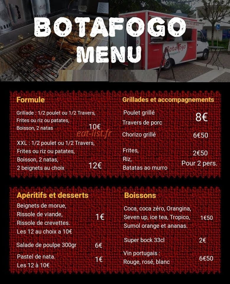 Botafogo Churrasqueira — carte page 1