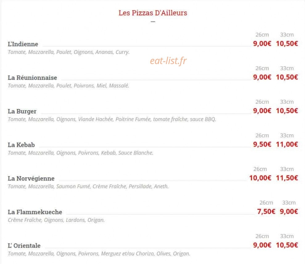 Breizh Pizza — carte page 3