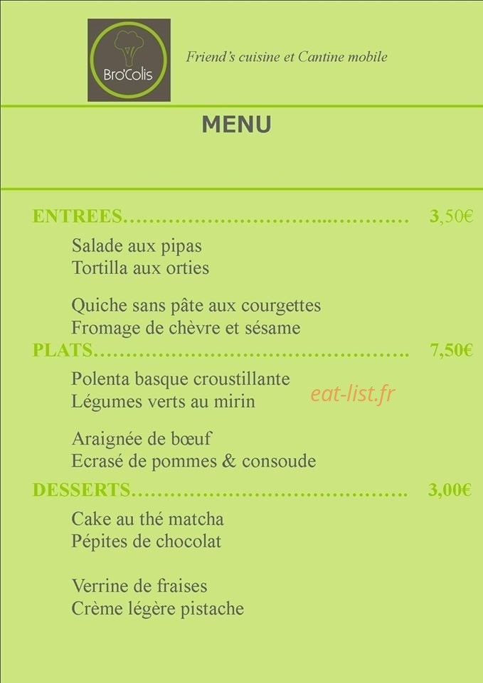 Bro’ Colis — carte page 1