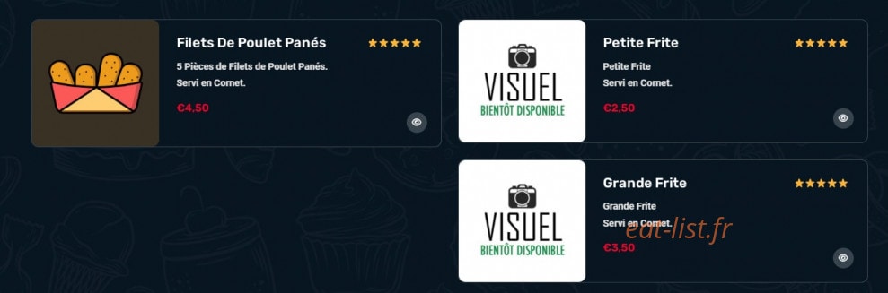 Bro’s Burger — carte page 2