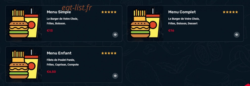 Bro’s Burger — carte page 3