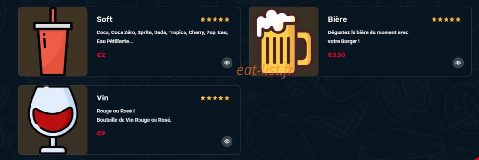 Bro’s Burger — carte page 5
