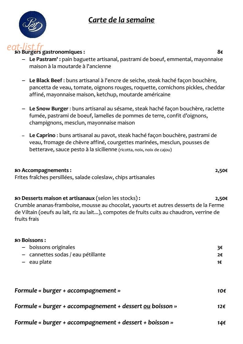 Bud's Deli — carte page 1