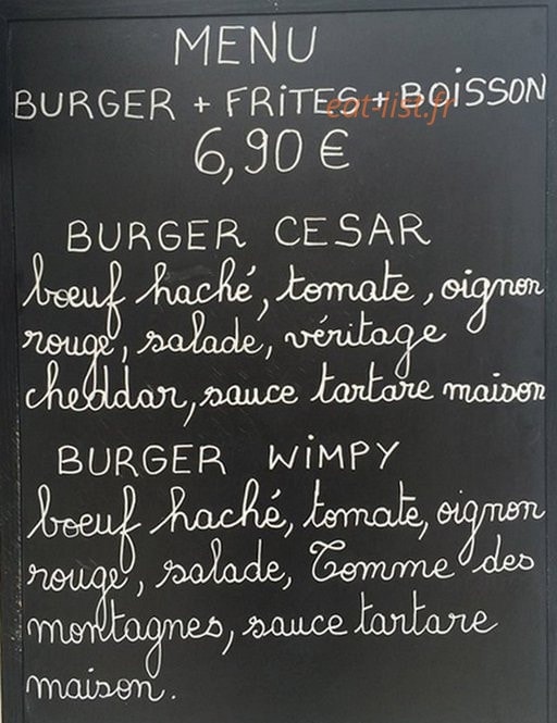 Burger Cesar — carte page 2