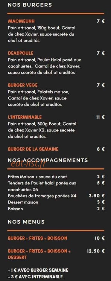 Burger chef 31 — carte page 2