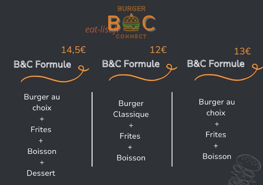 Burger & Connect — carte page 2
