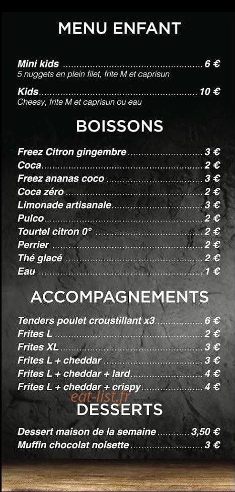 Burger du cœur — carte page 3