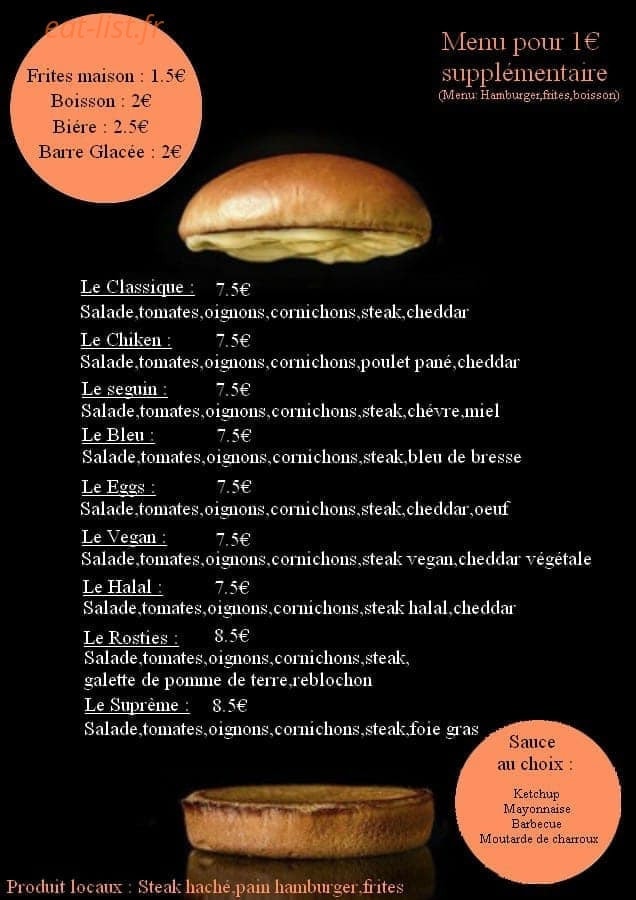 Burger JR — carte page 2