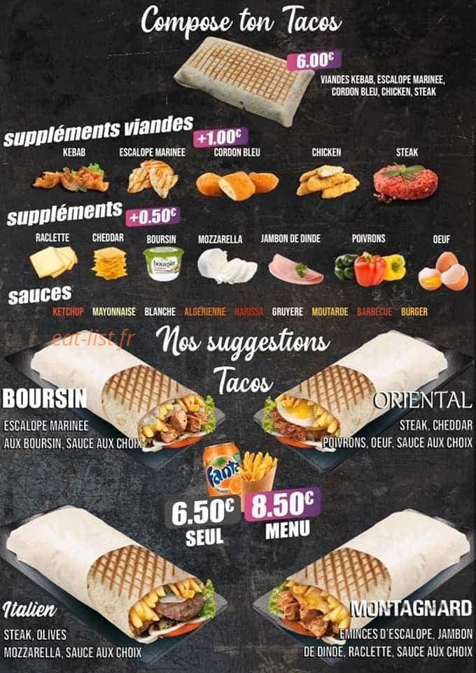 Burger Nine — carte page 1