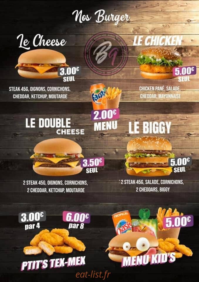 Burger Nine — carte page 2