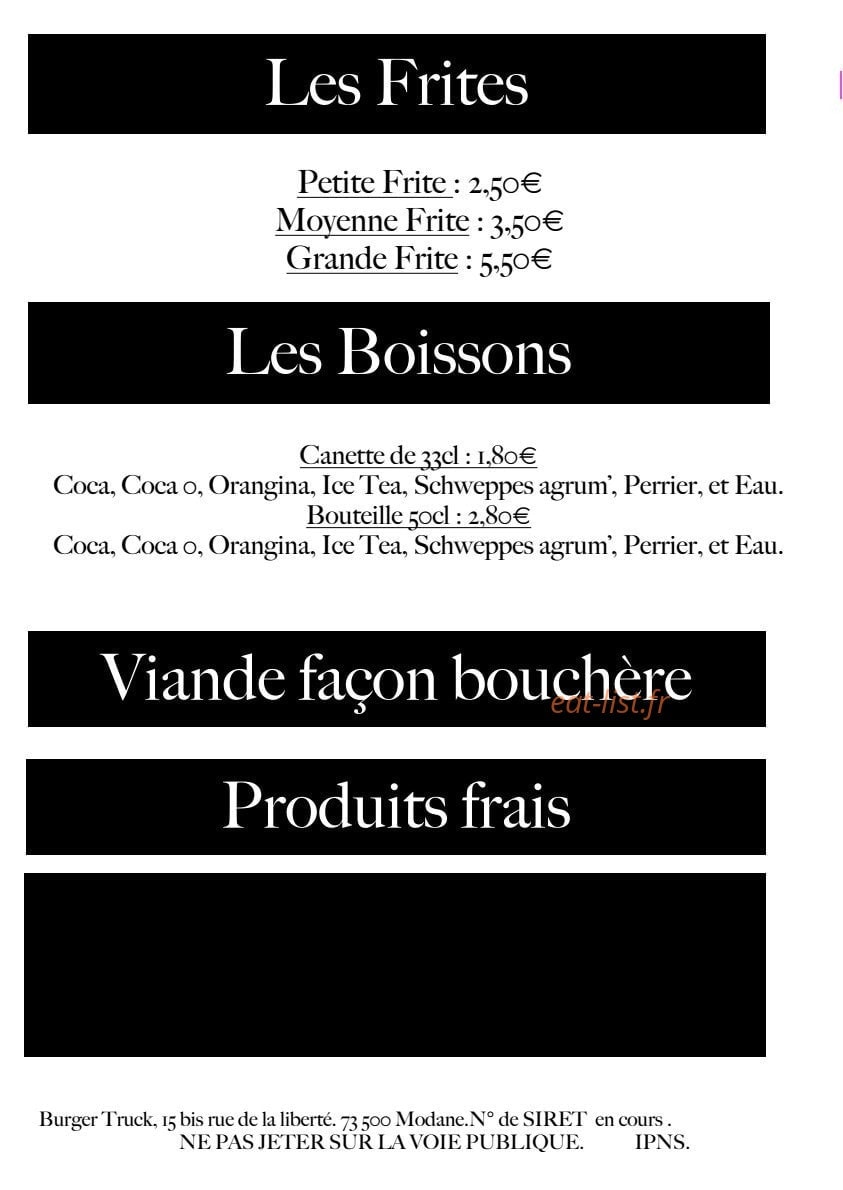 Burger Truck — carte page 4