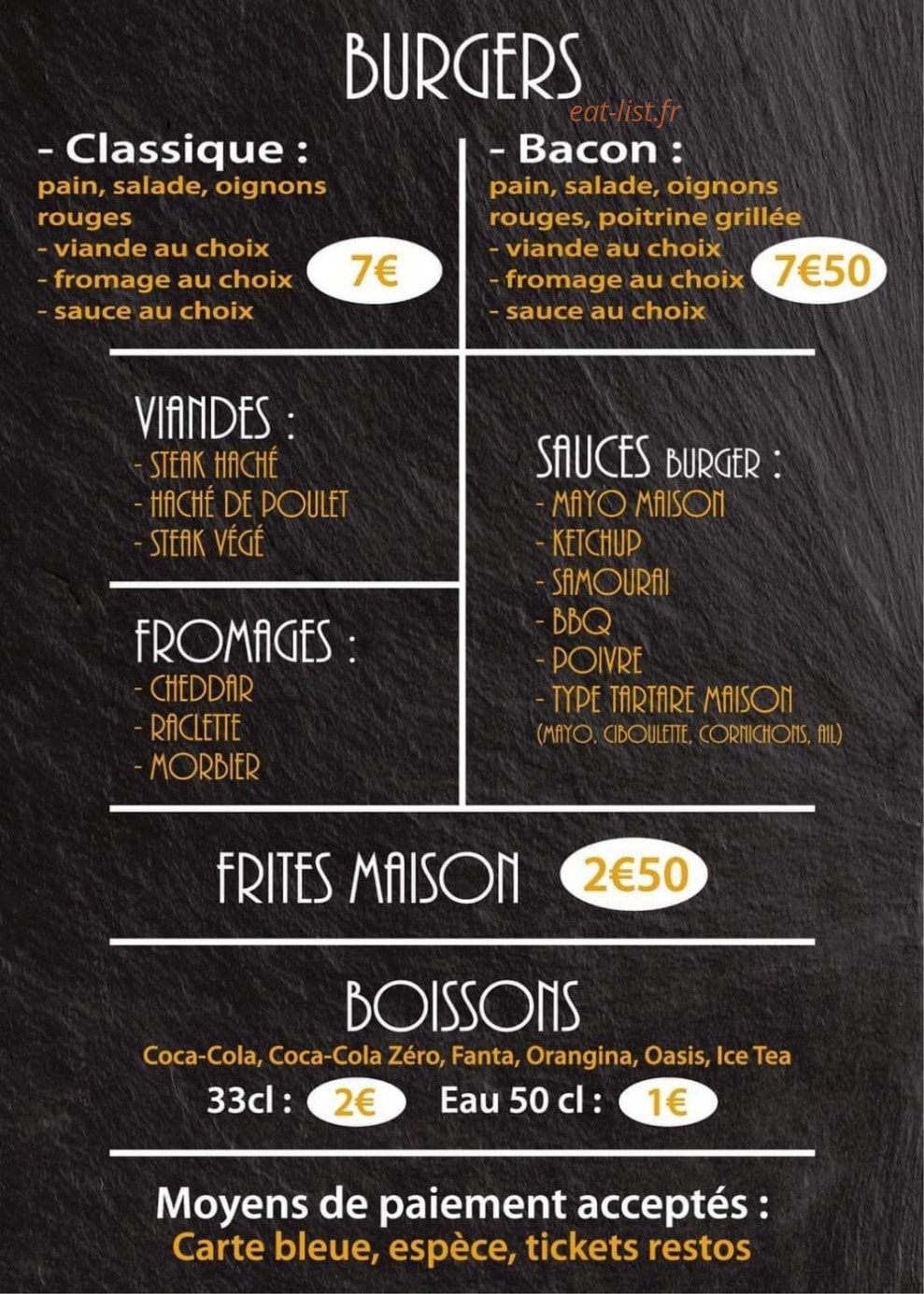 Burger Truck — carte page 1