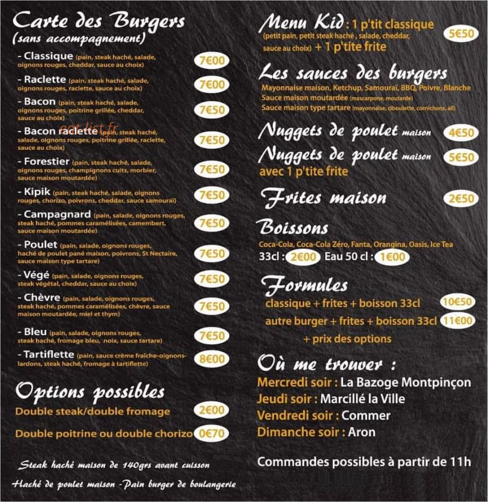 Burger Truck — carte page 2