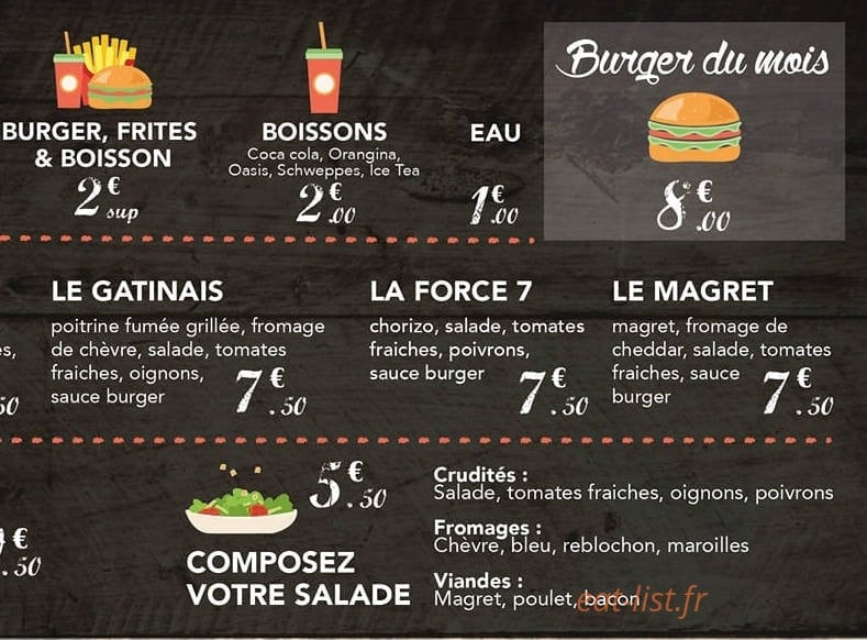 Burger Van — carte page 2
