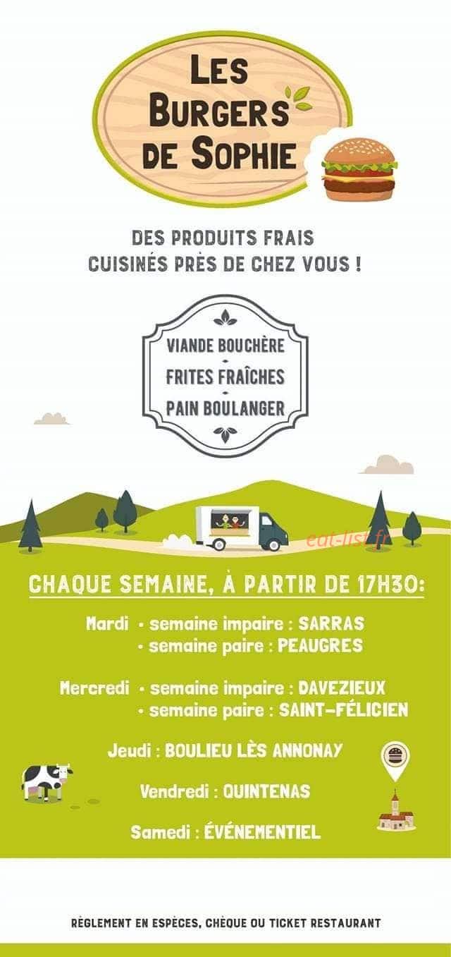 Burgers Sophie — carte page 1