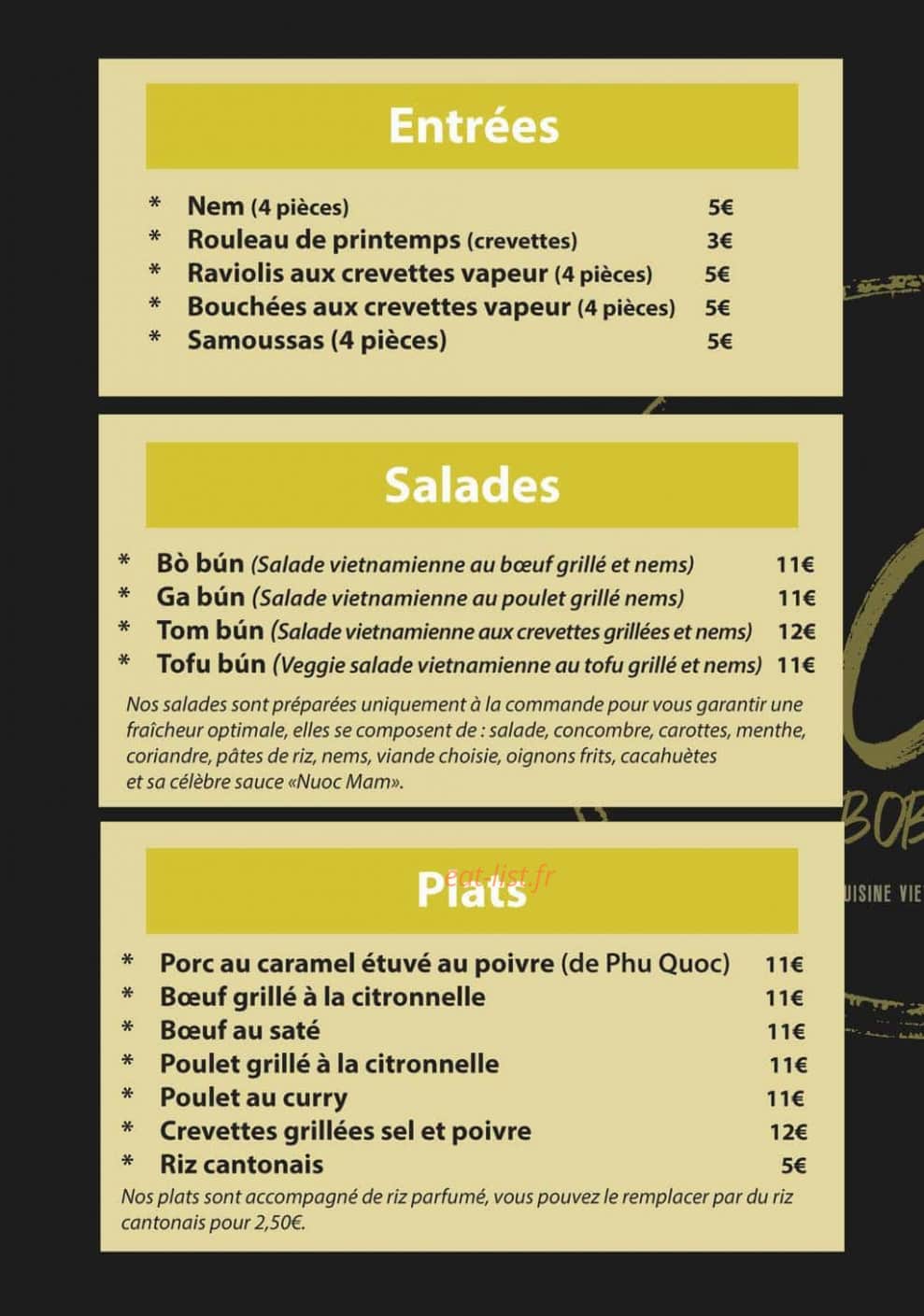C'Bobun — carte page 2