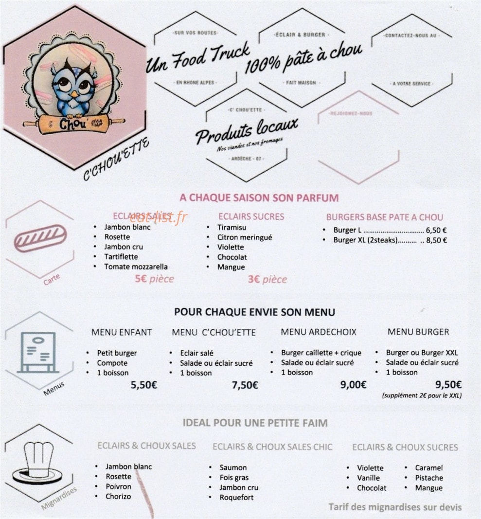 C chou' Ette — carte page 1