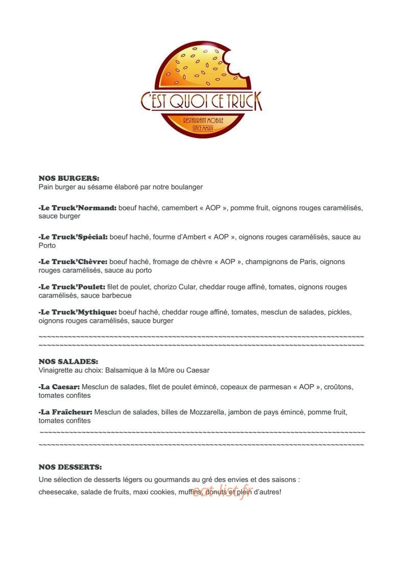 C’est Quoi Ce Truck — carte page 1