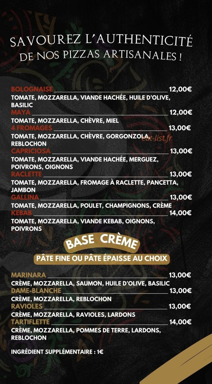 C'Pizz — carte page 3