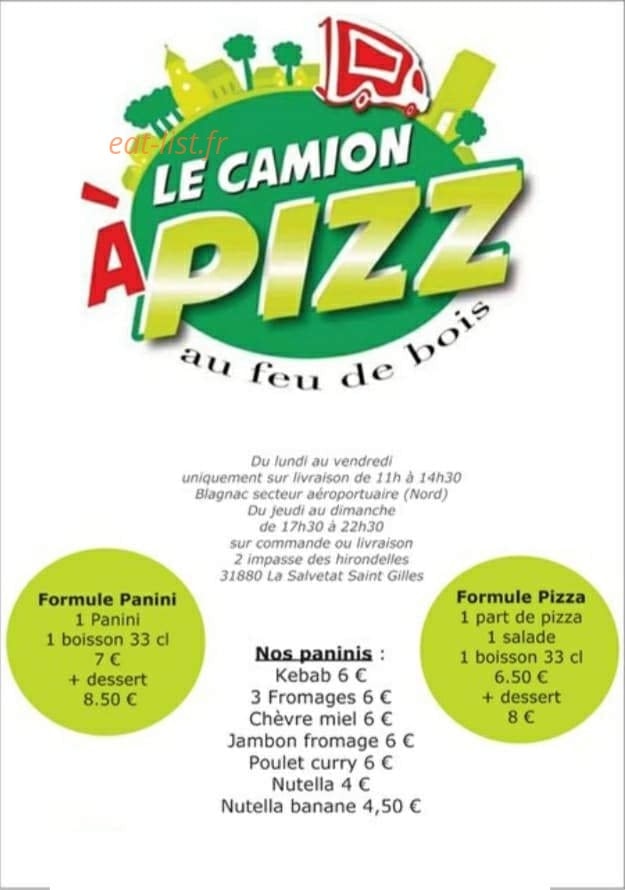 Camion à Pizz — carte page 1