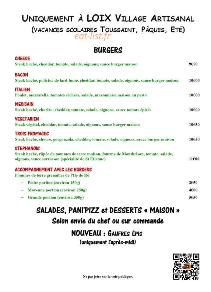 Camion Pizza Île de Ré — carte page 2