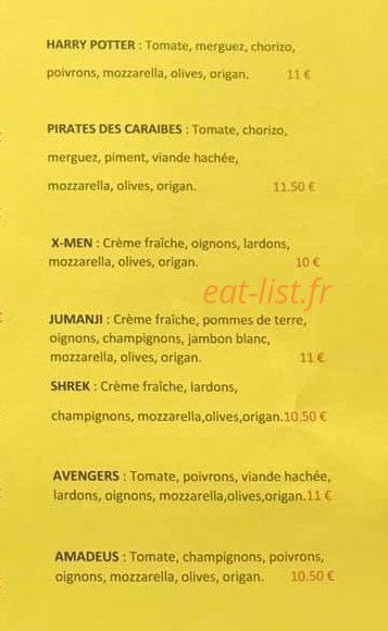 Camion Pizza — carte page 5